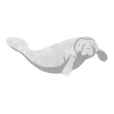 Single Manatee Wall Stencil