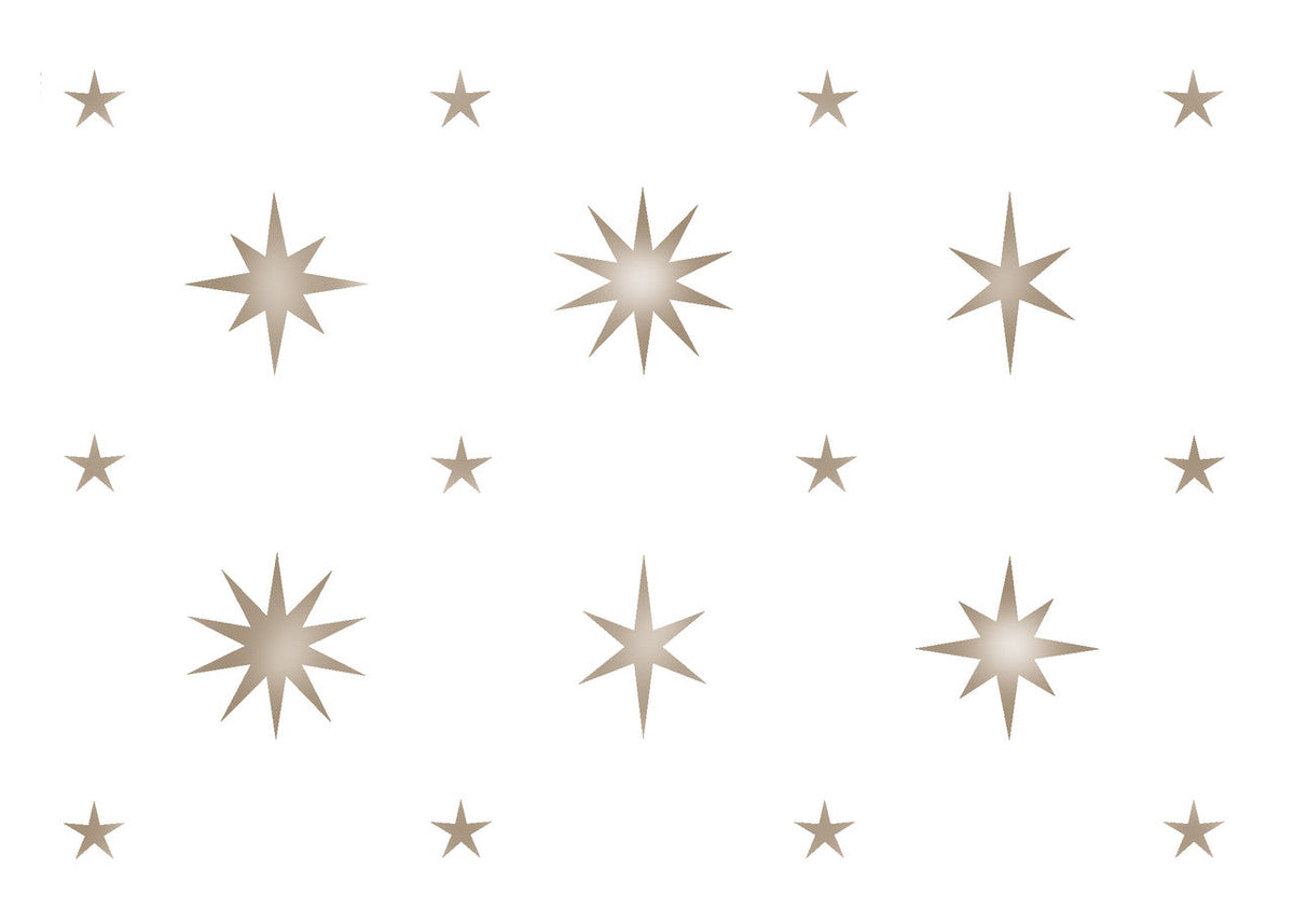 Multi-Sized Stars Allover Wall Stencil | Designer Stencils