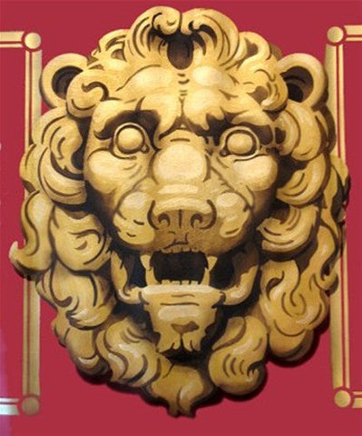 Lion Head Wall Stencil by Jeff Raum