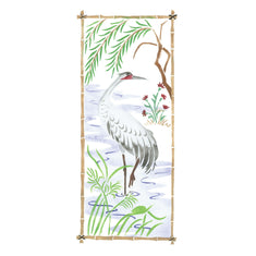 Small Oriental Bird Screen Wall Stencil