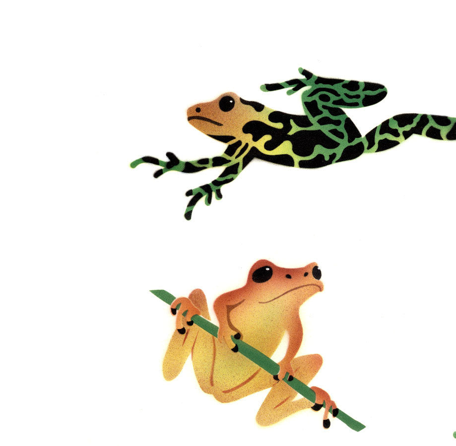 Rainforest Frogs Stencil | The Mad Stencilist