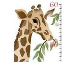 Giraffee Growth Wall Stencil Chart