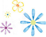 Large Flower Power Wall Stencils