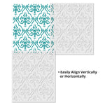 Diamond Damask Allover Wall Stencil - Repeat