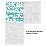 Diamond Damask Allover Wall Stencil - Repeat