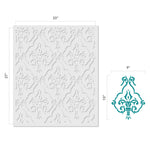 Diamond Damask Allover Wall Stencil - Dimensions