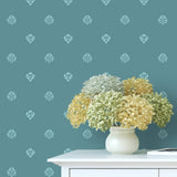 Victorian Lace Wall Stencil - Room Setting
