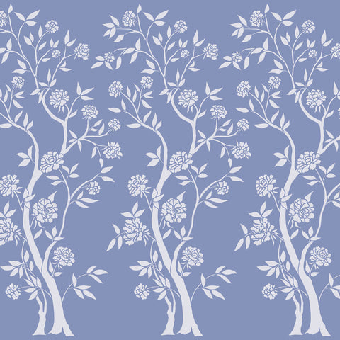 Chinoiserie Rose Tree Wall Stencil