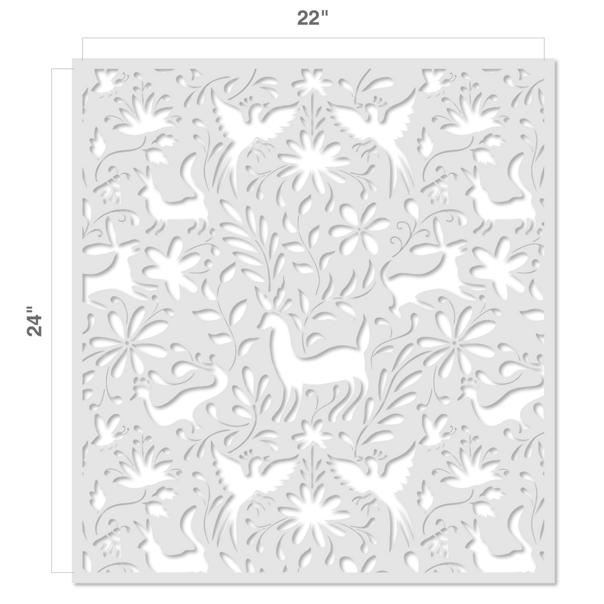 Otomi Animals Allover Wall Stencil | Designer Stencils