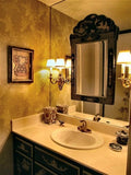 Oriental Toile Wall Stencil by Jeff Raum - Bathroom