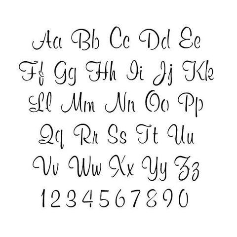 Script Alphabet Stencils