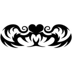 Hearts Tribal Tattoo Stencil