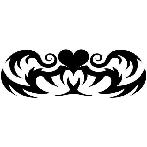 Hearts Tribal Tattoo Stencil