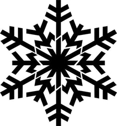 Branched Snowflake Craft Stencil