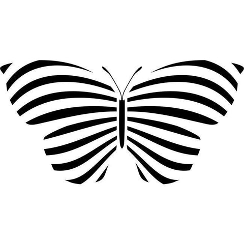 Striped Butterfly Stencil