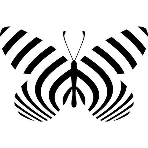 Zebra Longwing Butterfly Stencil