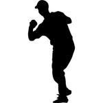 Baseball Player Wall Stencil