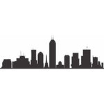 Indianapolis City Skyline Wall Stencils