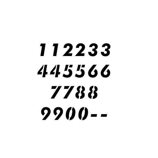 Futura Number Stencil Set