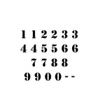 Stencil Font Number Stencil Set