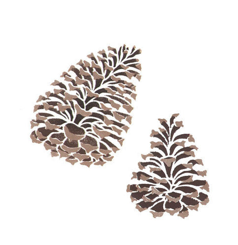 Pinecones Set Wall Stencil by DeeSigns