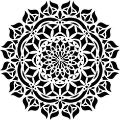 Asana Mandala Stencil (10 mil plastic)