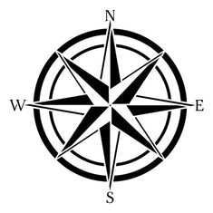 Compass Rose Wall Stencil (10 mil plastic)