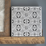 Tribal Stitches All Over Pattern Stencil Sign