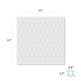 Chicken Wire Allover Pattern Stencil (10 mil plastic) Measurements