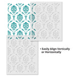 Victoria Damask Allover Wall Stencil - Repeat