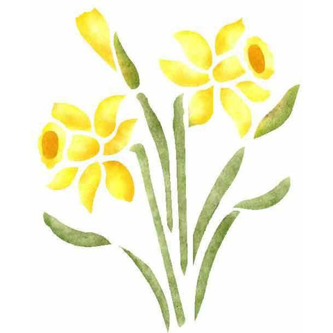 Daffodils Stencil