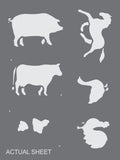 Farm Animals Wall Stencil