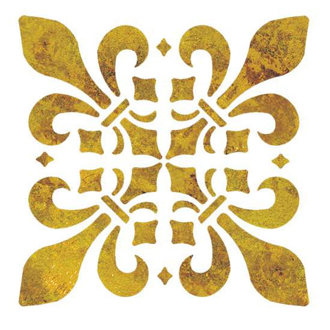 Fleur de Lis Tile Accent Stencil