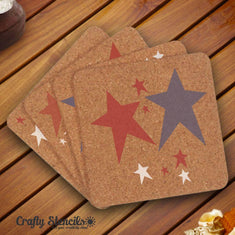 Antique Stars Craft Stencil On Coaster