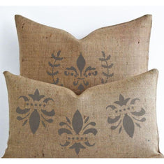 Vintage Fleur De Lis Pillow Stencils