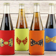 Bow Ties Stenciled on Koozies