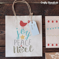 Joy Peace Noel Craft Stencil