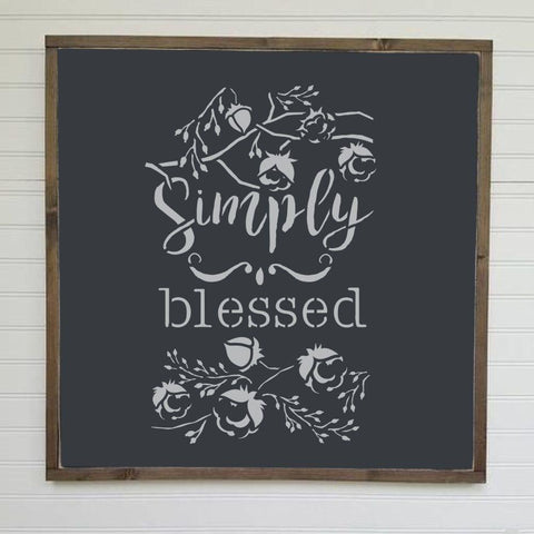 Simply Blessed Stencil