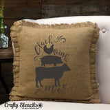 Cluck Moo Oink Pillow Stencils