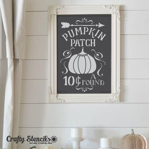 Pumpkin Patch Halloween Craft Stencil