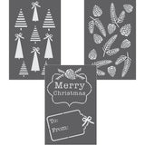 Christmas Greenery Gift Wrap Stencil Kit