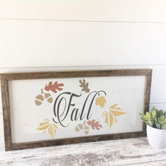 Fall Script Craft Stencil