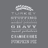 Thanksgiving Dinner Craft Stencil