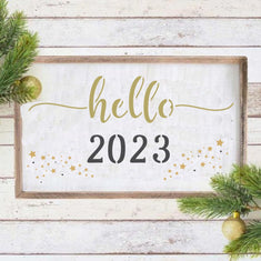 Hello to the New Year Craft Stencil