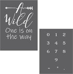 Wild One 2 Piece Craft Stencil