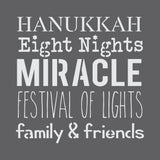 Hanukkah Phrases Stencil