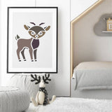 Deer Forest Critter Wall Stencil