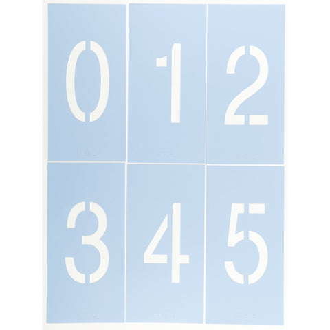 Helvetica Number Stencil Set 0-5