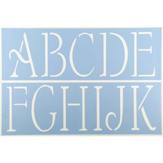 Simple Script Letter Stencil Set