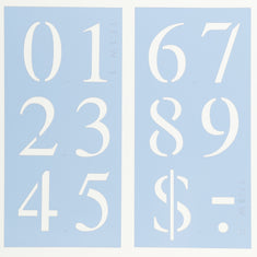 Times New Roman Number Stencil Set